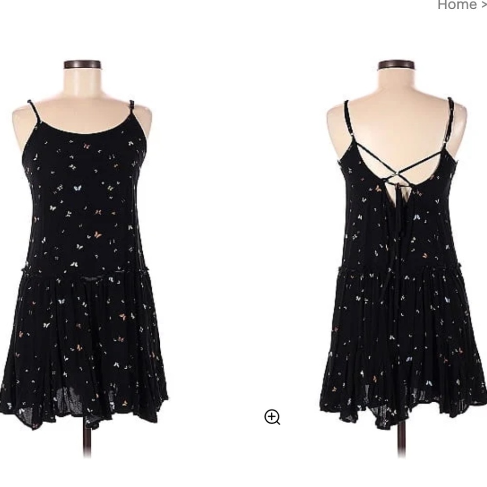 NWT - Wild Fable Women's Plus Size Butterfly Print Trapeze Swing Dress